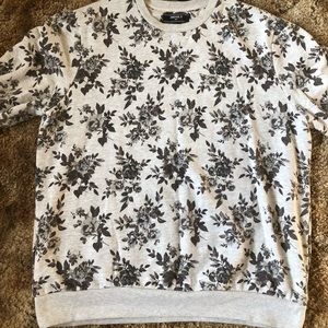 Black floral sweatshirt